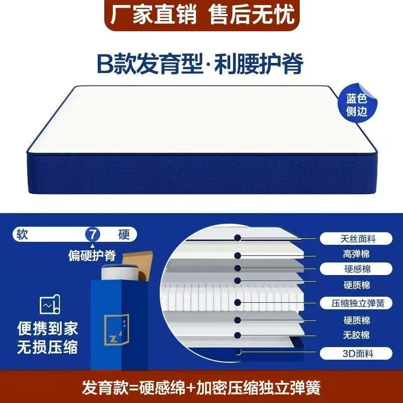 独立スプリング巻き圧縮同タイプの二人20CMが柔らかい快適マットレススプリングマットレスホテルネットレッドマットレス