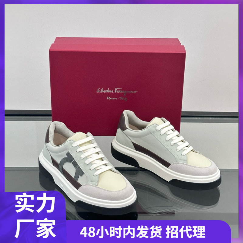 High-End Fashionable and Stylish Men's Shoes with Genuine Leather Splicing, Low-Top Round-Toe Thick-Soled Sneakers, Comfortable and Versatile Sports Casual Shoes High-End Fashionable and Stylish Men's Shoes with Genuine Leather Splicing, Low-Top Round-Toe Thick-Soled Sneakers, Comfortable and Versatile Sports Casual Shoes