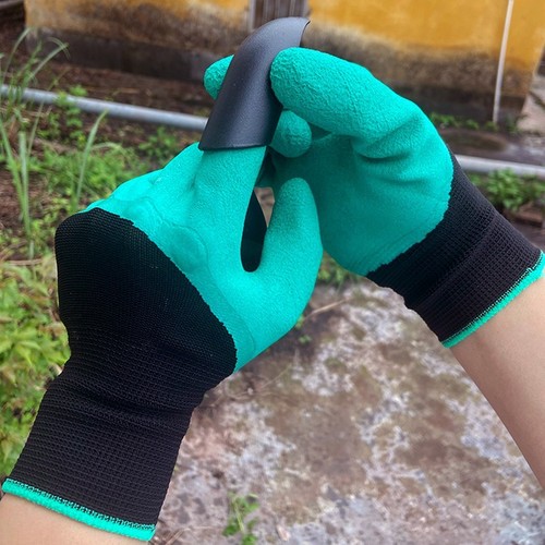 Digging gloves with claws for planting flowers and vegetables, digging the ground, pulling weeds, digging potted plants, gardening gloves, anti-thorn, waterproof and anti-puncture