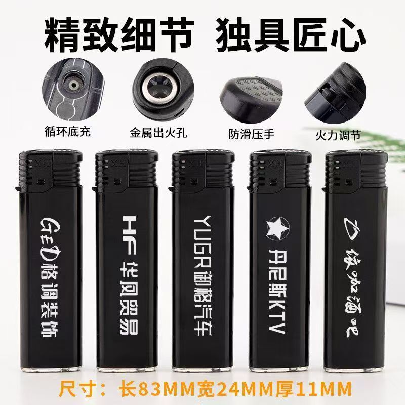 Manufacturer Wholesale Direct Sale Windproof Lighters with Custom Printing, Cheap and Durable Open Flame Lighters for Hotels and Ktvs