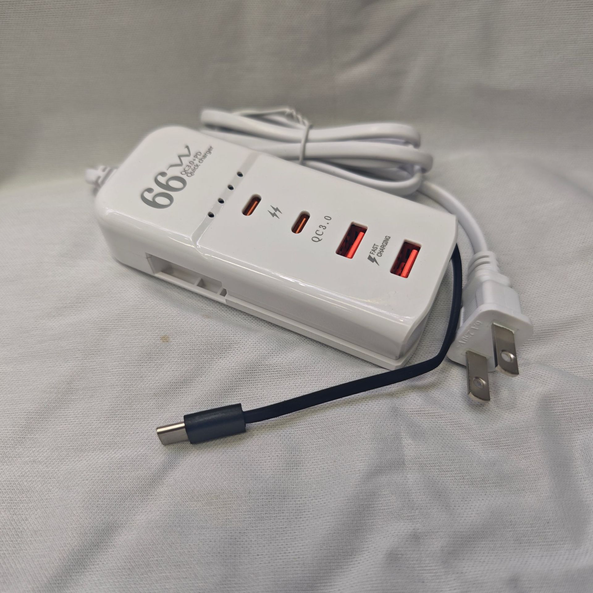 66W Süper Çok Portlu USB Şarj Cihazı PD Akım Tasarrufu Priz Uzatma Kablosu Çok Fonksiyonlu Priz Kablolu Telefon Hızlı Şarj Şarj Başlığı