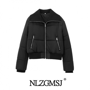 2024 winter new women's European and American wind warm cotton-padded jacket thick long sleeve jacket coat 3046240