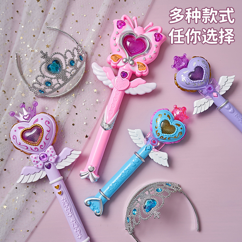 children‘s fairy magical wand toy light-emitting princess elsa little magical fairy girl flash girl girl girl new year gift