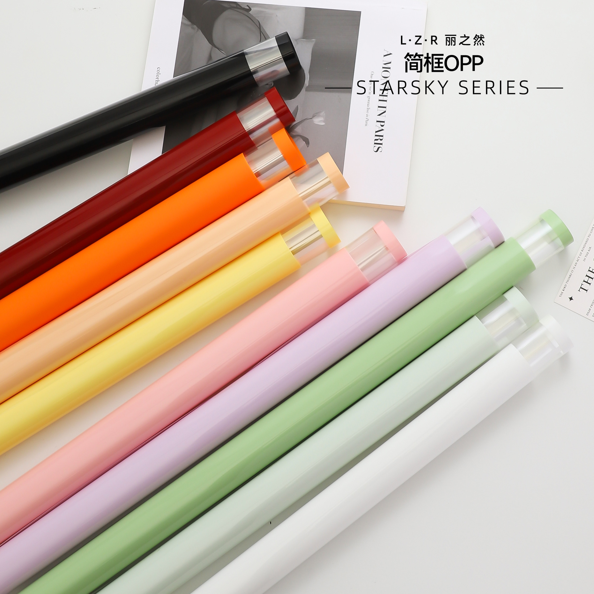 Lizhi Ran nuevo marco de celofán OPP transparente marco simple papel de embalaje de ramo floral impermeable simple