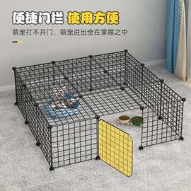 宠物围栏狗栅栏室内挡拦狗狗猫咪门栏栅笼铁网隔离门网防逃脱