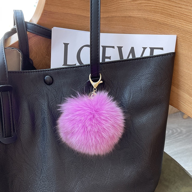 フォックスファーボールバッグペンダント、クリエイティブなぬいぐるみファーインアクセサリー、車のキーホルダーペンダント、インスタイルペンダント