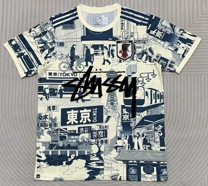 Stussy Jersey Brasil Flamengo Italia Edición conmemorativa Portugal París Francia Uniforme de fútbol