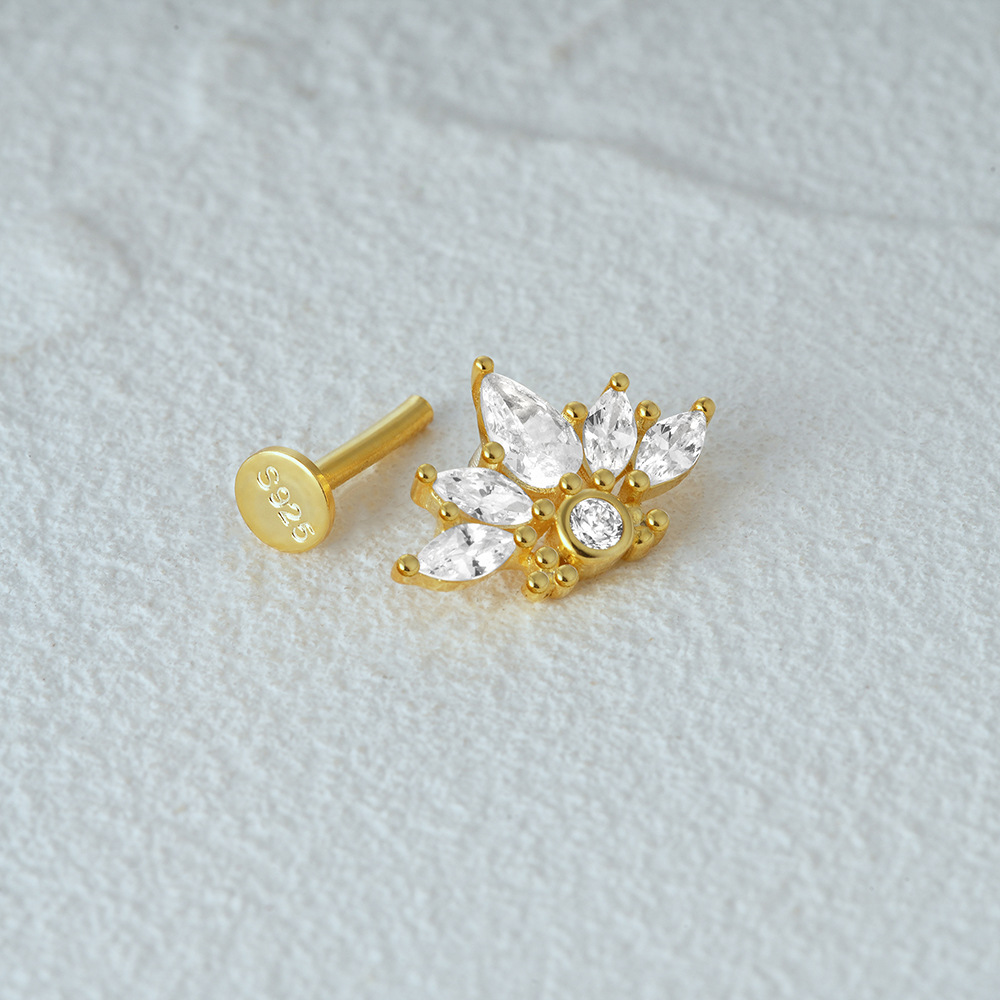 2g Weight Zircon Inlay Material Ear Studs Classification 1 Piece Quantity Daily Occasion 925 Sterling Silver Material Geometric Pattern Women's Gender Plating Design Simple Style Style 1 Piece Ear Cartilage Rings & Studs Simple Style Geometric 925 Sterling Silver Plating Zircon 66