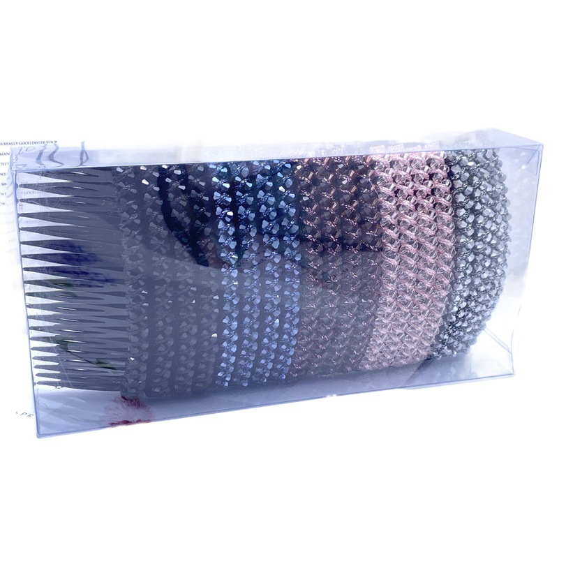 Venta caliente de cristal de bobinado peine de pelo insertar peine dos yuanes tienda de accesorios para el cabello accesorios para la cabeza suministro de dos yuanes boutique