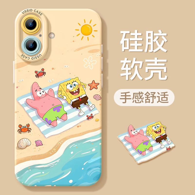 Apple 16promax 携帯電話ケース iPhone15pro かわいい 14 スポンジボブ 13 パイスター 12 漫画 11|undefined