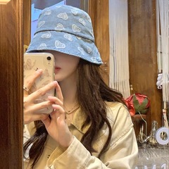 日本の愛のカウボーイの漁師の帽子の子供の夏の韓国版のファッションは顔の小さい日よけを現します。