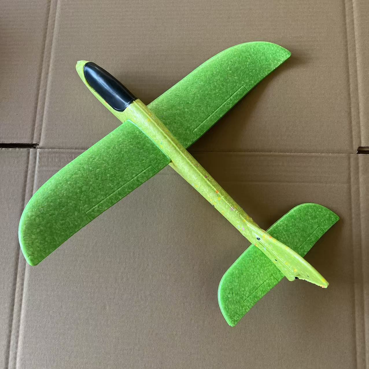 Avión de espuma juguete que emite luz mano lanzando aviones 48cm38cm modelo avión niños planeador al aire libre padre-hijo nuevo