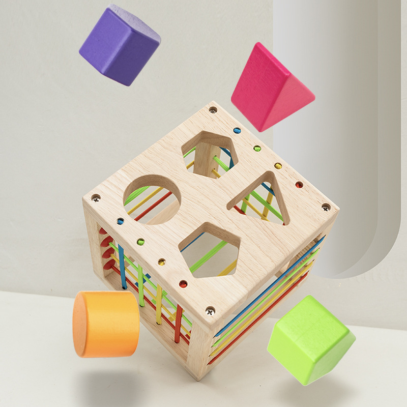 Juguetes Montessori para niños de madera Cecella forma cognitiva interactiva padre-hijo juegos divertidos