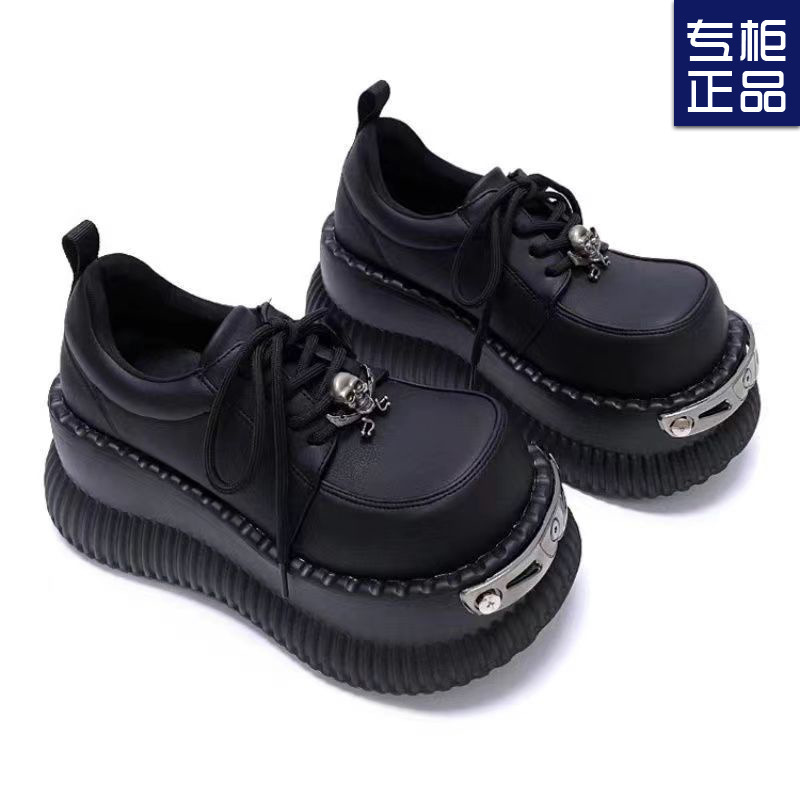 Japanese Style Thick-soled Millennial Harajuku Hot Girl Style Thick-soled Platform Shoes 2024 Spring Retro Platform Leather Shoes Punk Shoes Japanese Style Thick-soled Millennial Harajuku Hot Girl Style Thick-soled Platform Shoes 2024 Spring Retro Platform Leather Shoes Punk Shoes
