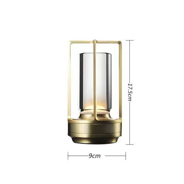 LED настольная лампа‑гиря, ретро ночник, пластик или алюминий, 13×13×22 см