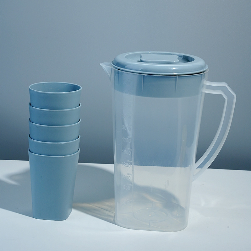 跨境塑料冷水壶耐热耐高温大容量凉水壶果汁扎壶高颜值凉水杯家用|undefined