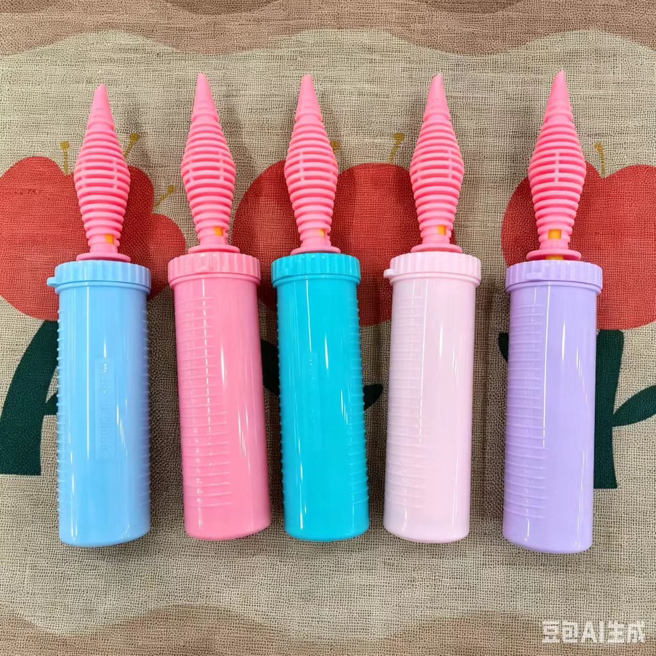 Wholesale Foreign Trade Balloon Inflator Manufacturer, Macaron-Colored Plastic Angled Portable Dual-Way Hand Pump Inflator