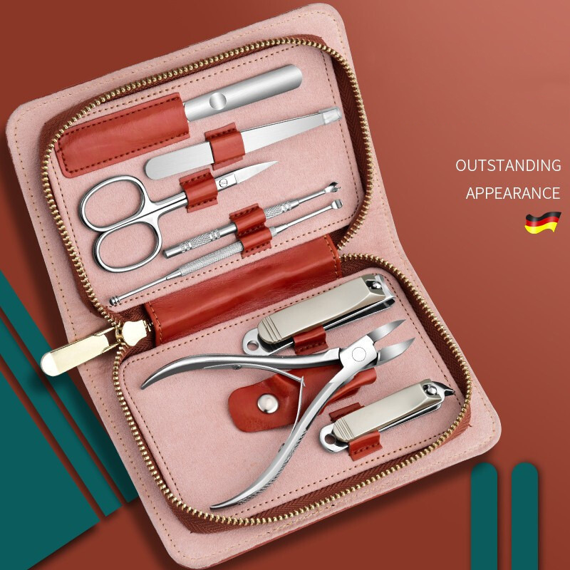 Acero inoxidable transfronterizo pinzas de garganta nuevas pinzas de uñas conjuntos de cortadores de uñas conjunto completo de herramientas de belleza de uñas