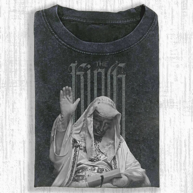 King Baldwin Iv Vintage Washed Cotton T-Shirt, Men's and Women's Gothic Rock Oversized T-Shirt King Baldwin Iv Vintage Washed Cotton T-Shirt, Men's and Women's Gothic Rock Oversized T-Shirt
