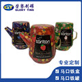 异形马口铁罐金属创意茶壶罐造型带手柄创意储物罐花茶茶叶罐定制