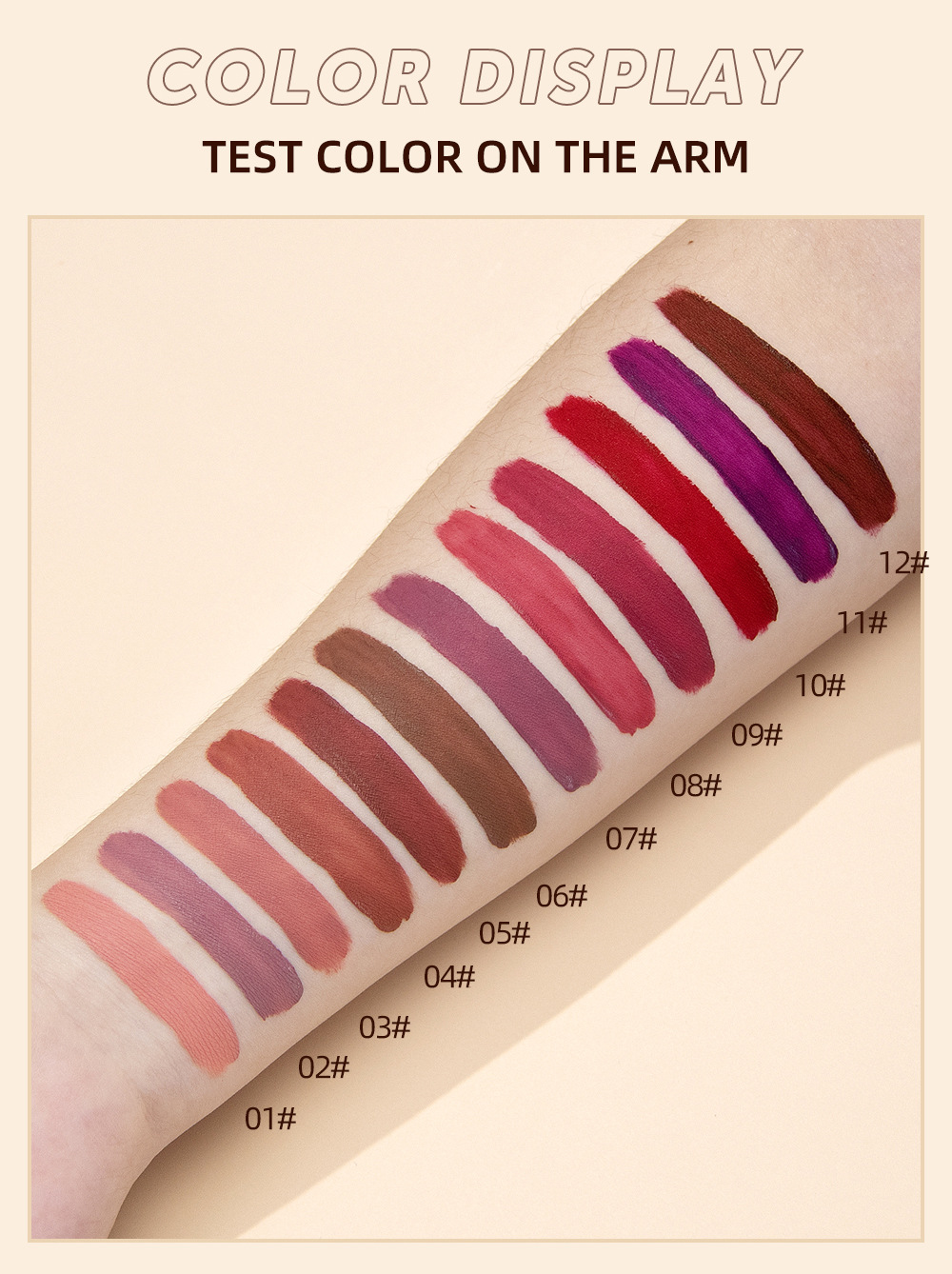 carina QIBEST Vernis à lèvres à motif léopard Velvet Mist Facile à colorer, Coupe de maintien, Maquillage de rouge à lèvres mat qui ne se décolore pas_voghion.com