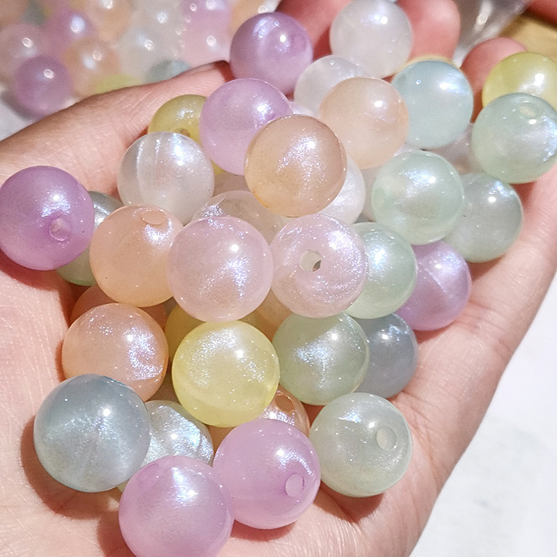 Cuentas redondas perladas para manualidades, accesorios DIY para cabello