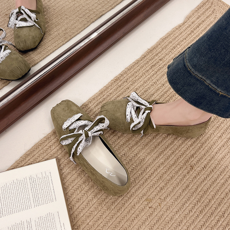 Korean-style Shallow Ballet Flats For Women, Soft-soled, Early Spring 2025, French Retro Mary Jane Shoes With Internal_vogvips.com