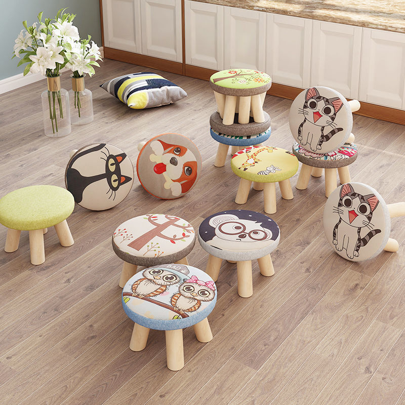 小凳子家用网红动物可爱成人凳礼品实木儿童茶几凳结实木板凳矮凳