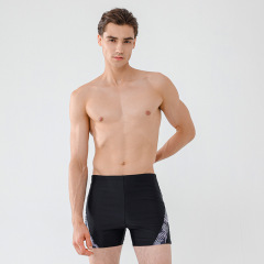 Direct Manufacturer Wholesale Men's Professional Quick-Dry Embarrassment-Free Swim Trunks Flat-Front Five-Fifths Plus-Size Swim Gear