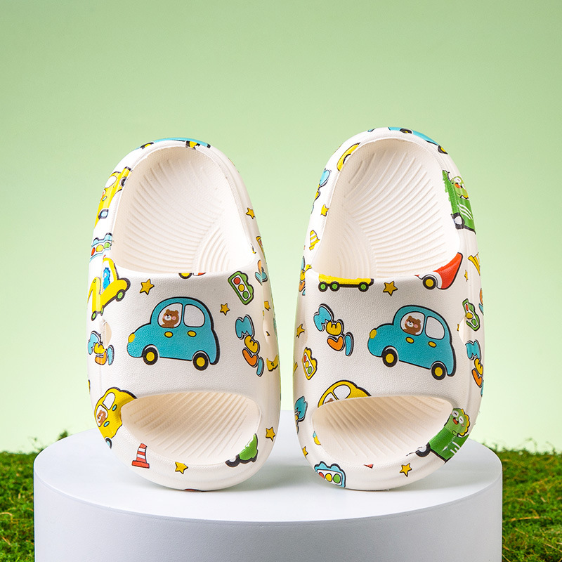 Little Deer Milli Children's Slippers Men's Printed Sandals Breathable and Lightweight Baby Sandals Women's Outing Cartoon Slippers