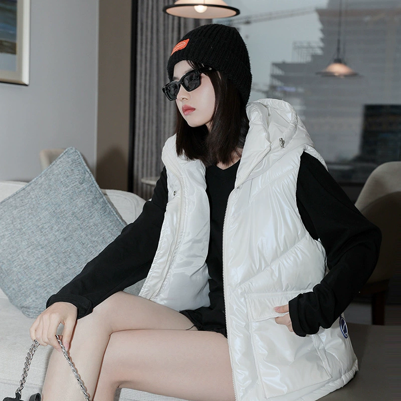 Яркое лицо, Большой карманный пуховый хлопковый жилет, женский осенне-зимний короткий корейский Свободный жилет, жилет, куртка, внешняя торговля, оптовая продажа