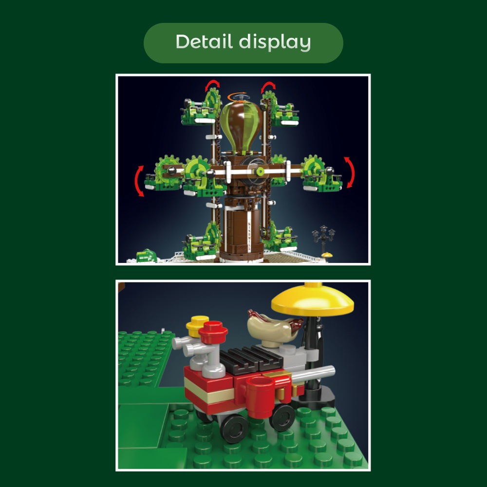 11026 árbol natural molino de viento eléctrico de control remoto juguetes de bloques de construcción para niños y niñas puzzle