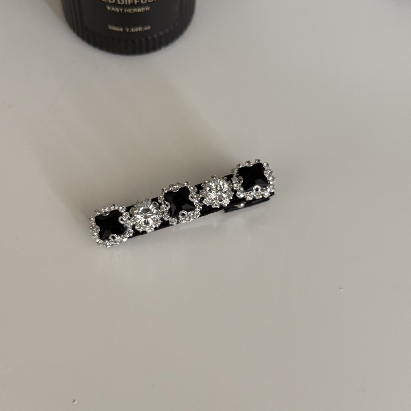 小香风蝴蝶结闪钻一字夹精致少女碎发侧边夹轻奢刘海鸭嘴夹发卡女|undefined