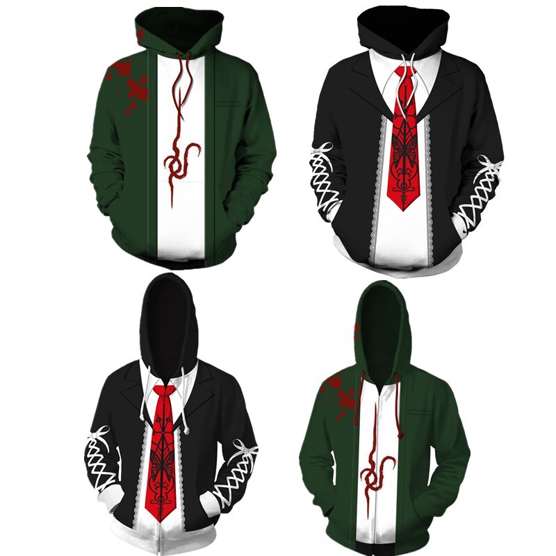 New cartoon bullet theory breaking jiangzhidao shield hoodie sweater 3D digital printing factory direct delivery