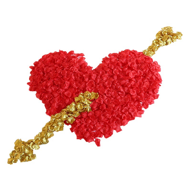 Pétalos de Rosa artificiales decoración de la confesión de la boda flor dispersa a mano propuesta del día de San Valentín haciendo romántica decoración de la habitación de la boda suministros