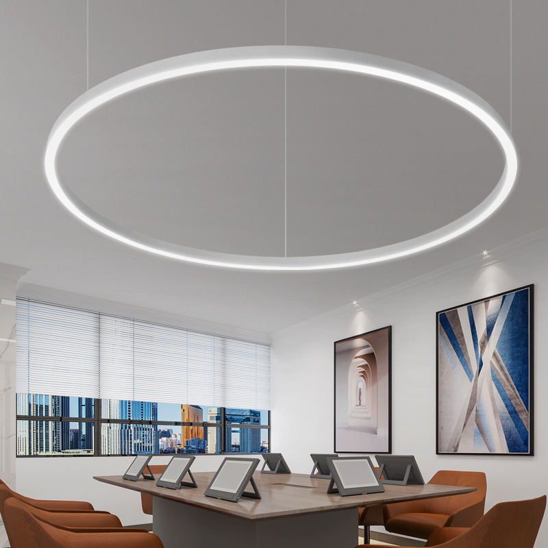 Sala de reuniones redonda lámpara de oficina simple moderna LED hotel centro comercial gimnasio ingeniería luz