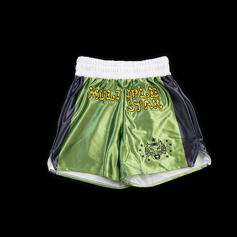 Source Manufacturer Customizes Fighting Shorts for Adults and Children, High Elasticity, Quick-Drying, Martial Arts Sports Elastic Satin Martial Arts Uniforms