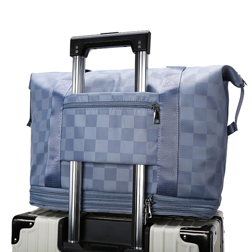 Travel bag large capacity dry wet separation student short trip storage bag detachable omnidirectional wheels waterproof dormitory luggage bag