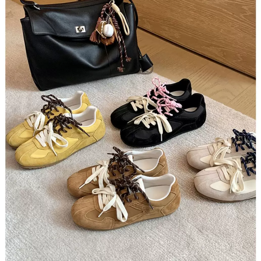 【葡萄妈同款】韩国女高~复古鸳鸯休闲鞋运动德训鞋女阿甘鞋