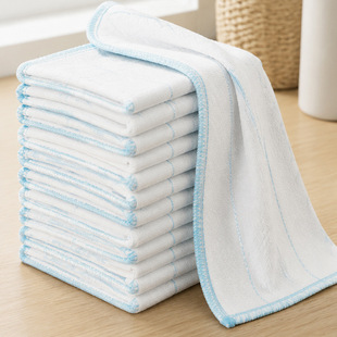 Thickened cleaning cloth, cotton gauze dishcloth, kitchen rag, dish towel, household absorbent cloth that doesn't easily retain oil, pure cotton rag