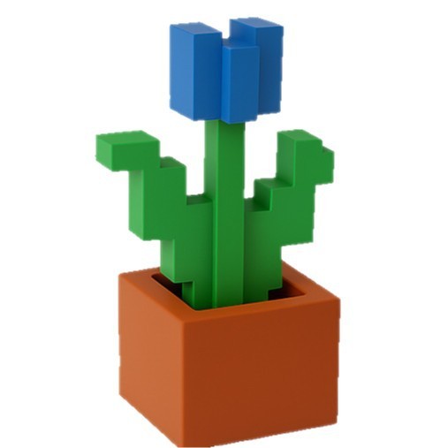 跨境爆款我的世界mc植物3D打印模型植物花实物居家摆件郁金香盆栽|undefined