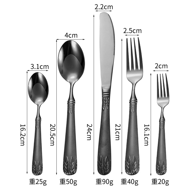 Negro-Set de 5 piezas