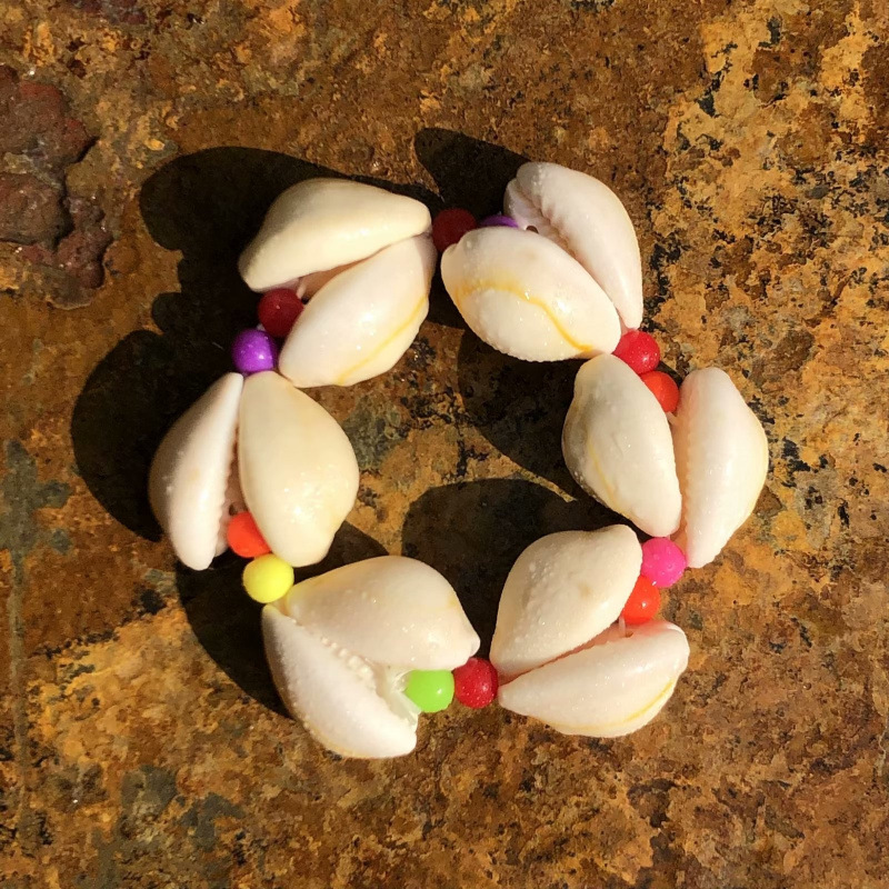 Conchas naturales conchas pulseras collares diy fresco versátil joyería correa de mano tienda artesanía característica fuente