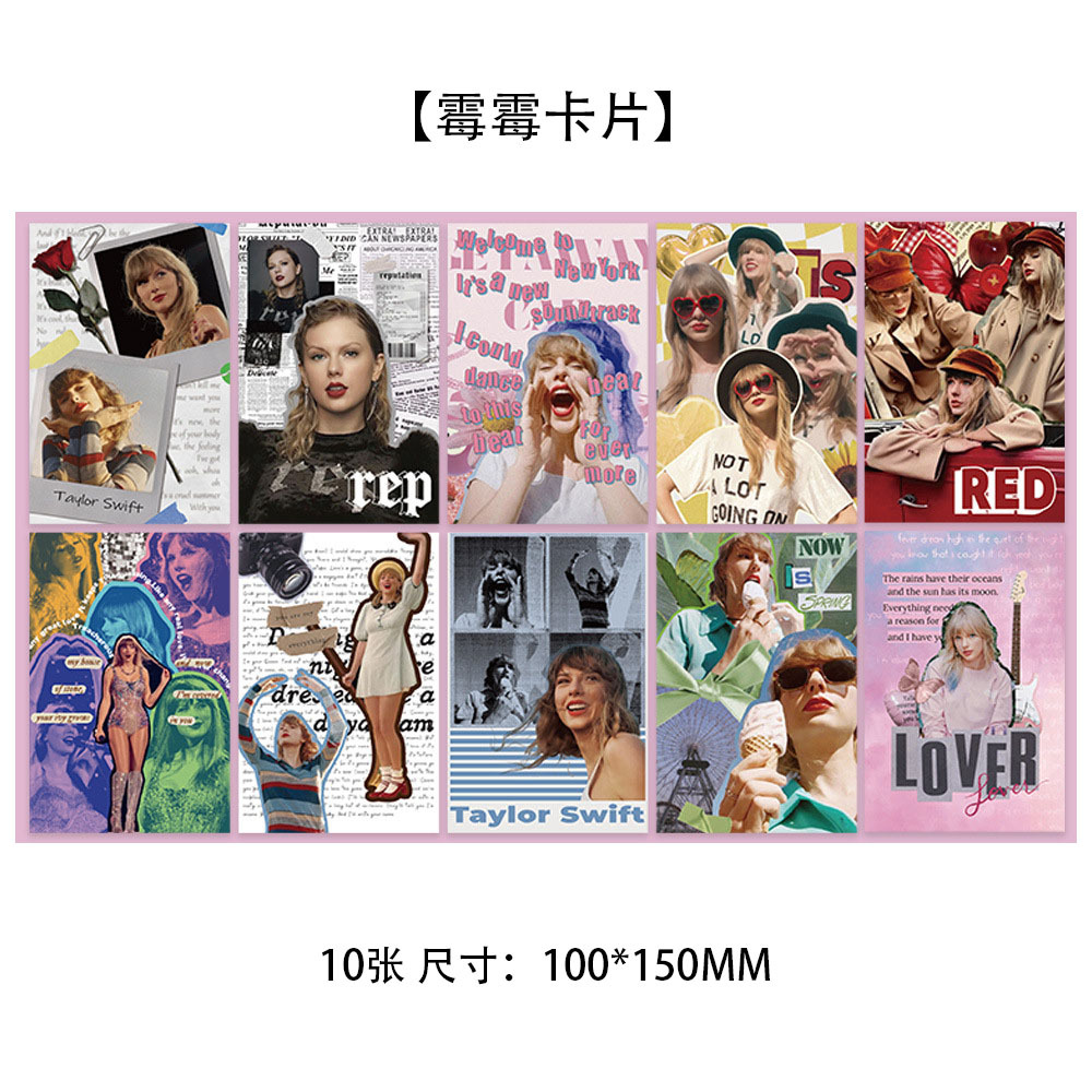 10 tarjetas de tinta micro tarjetas postales de dibujos animados de alto nivel dormitorio posters de pared decoración de fondo pegatinas de pared