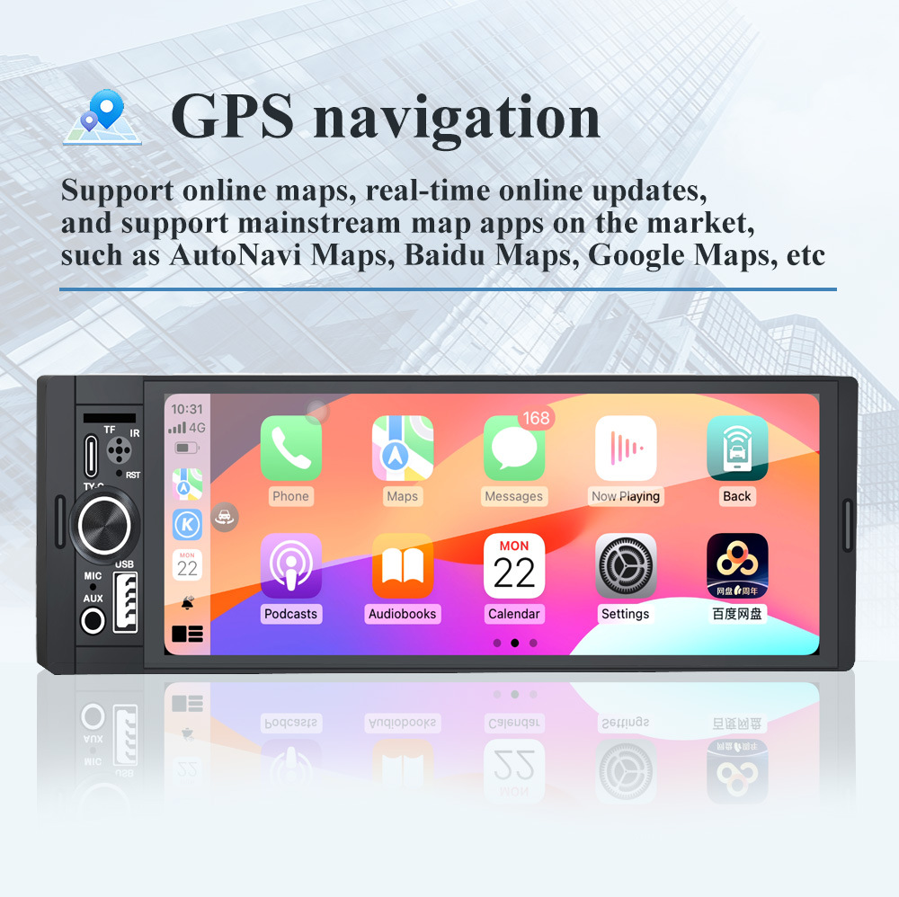 6.36inch General Motors Central Control Display Screen Car Navigation System All-In-One Gps Navigation Wireless Carplay