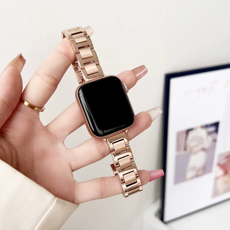 Подходит для Apple Applewatch ремешок Металлический синий шарик бабочка пряжка Простые женские iwatch10 ремешок