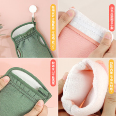 Double-sided powerful decontamination household adult men and women bath towel gloves rub mud and dust back rub artifact fine sand bath towel