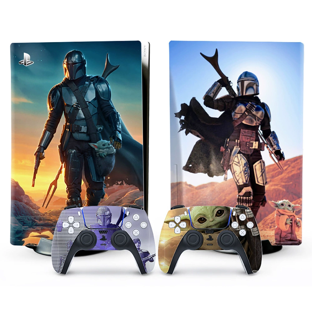 Наклейка‑скин для консоли (Sony) PS5, 5 предметов, декоративная виниловая защита, для дисковой и цифровой версий