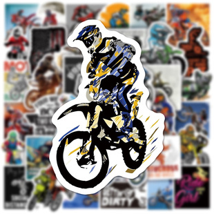 50 Dirt bike Extreme Motorcycle Stickers Water Cup Guitar Computer Skateboard Mobile Phone Stickers motorcross