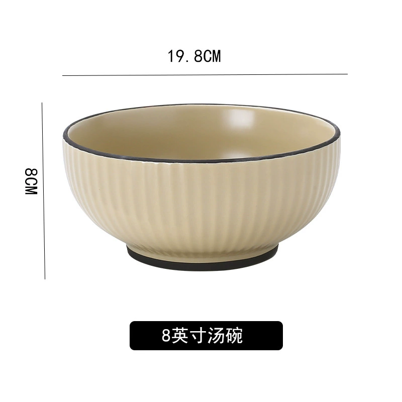 Tableware, set, creative ceramic soup bowl, simple and elegant design
